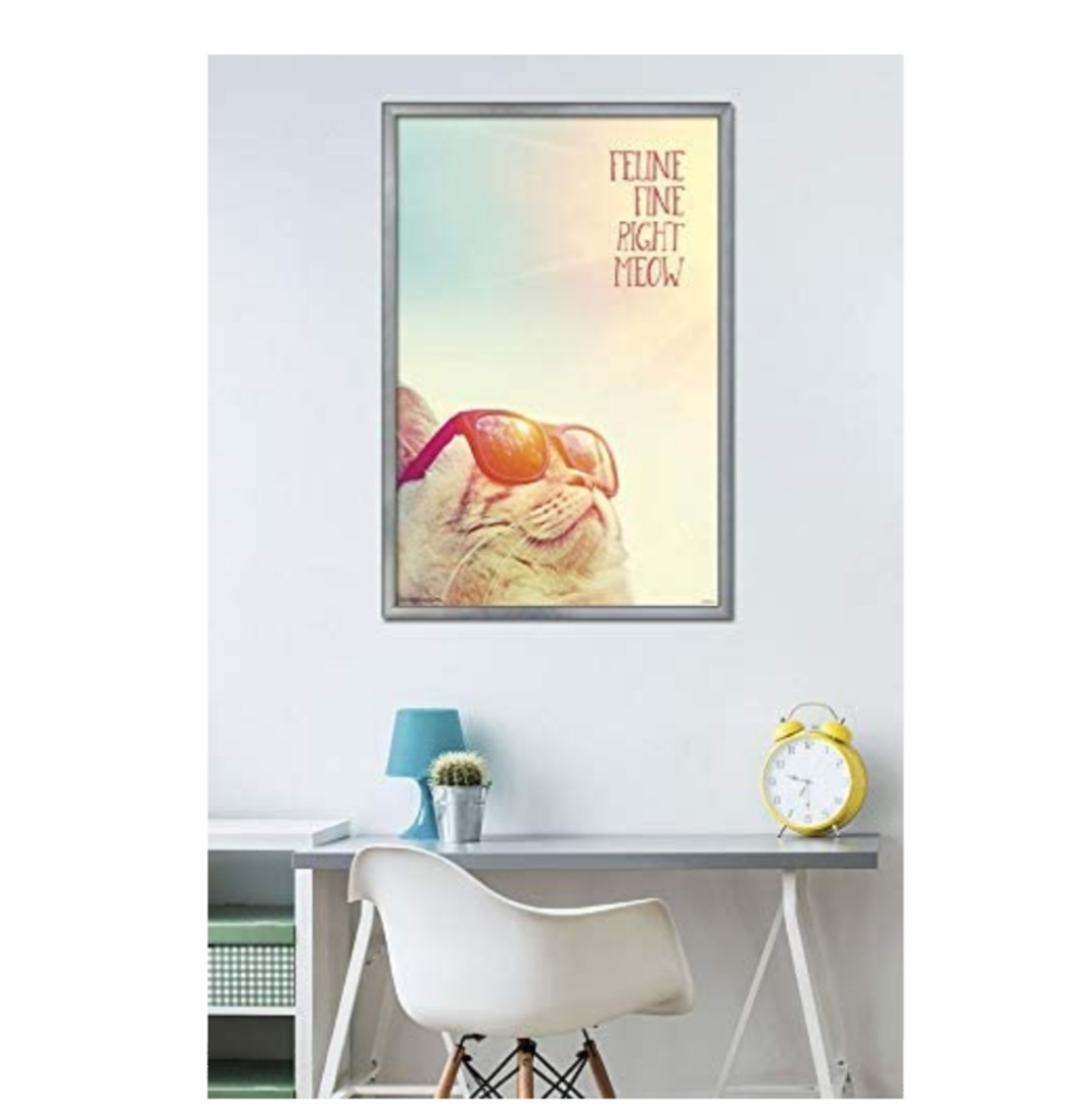 Feline Fine Right Meow Poster